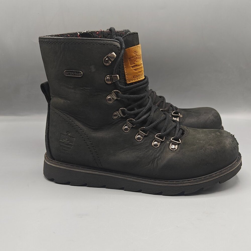 Royal Canadian Boots Aldershot Waterproof Booties Lace Women's Black Size 8.5 US